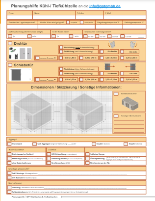 Vorschaubild der Planungshilfe für Kühlzellen